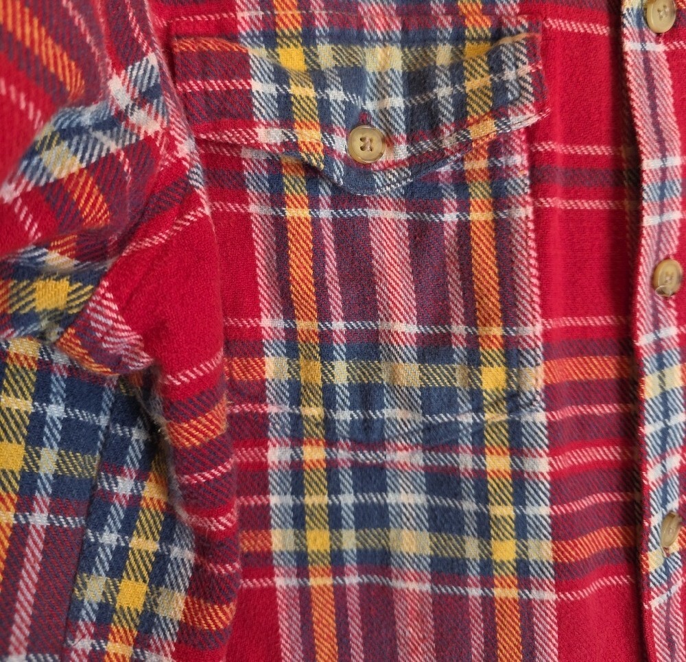 ESPRIT Sport Vintage Red Plaid Button-Up Flannel Shirt - Picture 3 of 15
